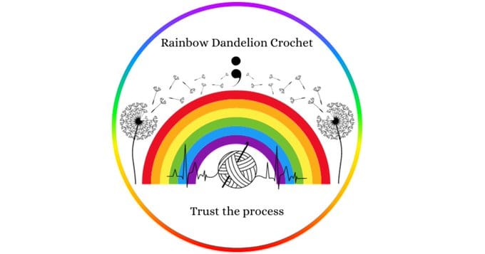 Rainbow Dandelion Crochet